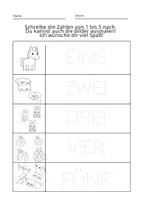 Vorschau - Arbeitsblätter - Lerne die Zahlen 1 bis 10 zu schreiben - Seite 3