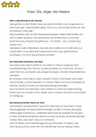 Vorschau - Arbeitsblätter - Leseverstehen Haie: Die Jäger der Meere 🦈 | Sachtext + Aufgaben + Lösungen | Klasse 5/6 (schwierig 4 Seiten) - Seite 1