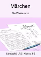 Vorschau - Arbeitsblätter - Märchen "Die Wassernixe" - Text+Rätsel - Deutsch/LRS - Klasse 3-6 - Deckblatt
