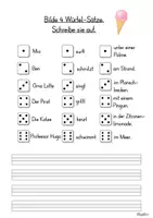 Vorschau - Arbeitsblätter - Würfelsätze Sommer, Leseförderung, Deutsch Klasse 2 - Seite 2
