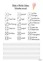 Vorschau - Arbeitsblätter - Würfelsätze Sommer, Leseförderung, Deutsch Klasse 2 - Seite 3