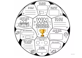 Vorschau - Mal- und Bastelvorlagen - Materialpaket Steckbriefe Fußball WM - Seite 1