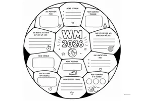 Vorschau - Mal- und Bastelvorlagen - Materialpaket Steckbriefe Fußball WM - Seite 2