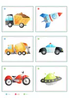 Vorschau - Spiele - Fahrzeuge – Bildkarten | Verkehrsmittel | 40 Karten mit Artikelpunkten in zwei Größen | Kita Grundschule - Seite 3