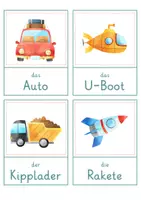 Vorschau - Spiele - Fahrzeuge – Wort- und Bildkarten | Verkehrsmittel | 40 Fahrzeuge mit Artikel & Silbenschrift | differenziert Kita bis Klasse 2 | DaZ - Seite 2
