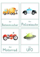 Vorschau - Spiele - Fahrzeuge – Wort- und Bildkarten | Verkehrsmittel | 40 Fahrzeuge mit Artikel & Silbenschrift | differenziert Kita bis Klasse 2 | DaZ - Seite 3