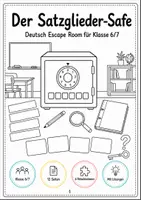 Vorschau - Arbeitsblätter - Escape Room Deutsch Klasse 6-7: Satzglieder - Seite 1