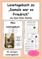 Vorschau - Stundenentwürfe - Lesetagebuch zu "Damals war es Friedrich" - Unterrichtsmaterial zur Lektüre - Kapitelaufgaben - Deckblatt