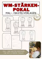 Vorschau - Mal- und Bastelvorlagen - Stärken-WM-Pokal - Mal-/Bastelvorlage, mit Aufgabenstellung & Anleitung, editierbar - Deckblatt