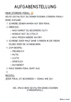Vorschau - Mal- und Bastelvorlagen - Stärken-WM-Pokal - Mal-/Bastelvorlage, mit Aufgabenstellung & Anleitung, editierbar - Seite 1