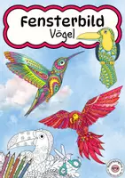 Vorschau - Mal- und Bastelvorlagen - Sommer Fensterbild Vögel - Deckblatt