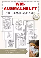Vorschau - Mal- und Bastelvorlagen - WM-Ausmalheft - mit Anleitung, editierbar - Deckblatt