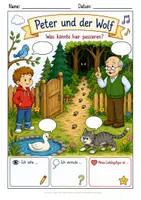 Vorschau - Arbeitsblätter - Peter und der Wolf – Erzählbilder mit integrierten Audios | Musikunterricht Grundschule | Unterrichtseinstieg mit Hörbeispielen - Seite 2