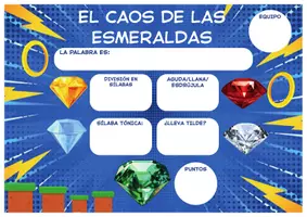 Vista previa - Unidades / Secuencias / Situaciones de Aprendizaje - ¡El caos de las esmeraldas! Juego de las tildes. - Portada