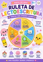 Vista previa - Unidades / Secuencias / Situaciones de Aprendizaje - RULETA DE LECTOESCRITURA. TARJETAS PARA APRENDER JUGANDO - página 1