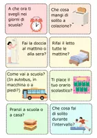 Vorschau - Spiele - Gesprächskarten Italienisch A1 A2 - Tagesblauf - Routine Giornaliera - Seite 2
