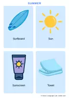 Προεπισκόπηση - Flashcards - Summer Flashcards – 40 Vocabulary Cards for Preschool & Elementary Learners! - Σελίδα 2