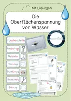 Vorschau - Stundenentwürfe - Die Oberflächenspannung von Wasser - Experimente - Deckblatt