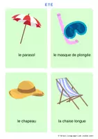 Προεπισκόπηση - Flashcards - Vocabulaire de l'été – 40 cartes illustrées avec articles! - Σελίδα 2