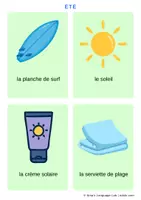 Προεπισκόπηση - Flashcards - Vocabulaire de l'été – 40 cartes illustrées avec articles! - Σελίδα 3