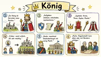 Vorschau - Arbeitsblätter - Lernposter + Arbeitsblatt "König" + Onlineübung & MP3 + Mindmap + Infografik - Seite 2