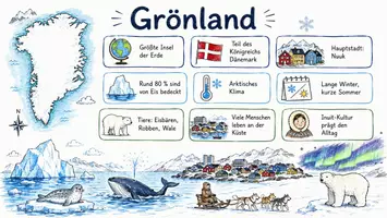 Vorschau - Arbeitsblätter - Lernposter + Arbeitsblatt "Grönland" + Onlineübung & MP3 + Mindmap + Infografik - Seite 2