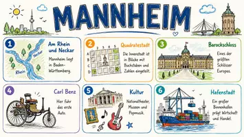 Vorschau - Arbeitsblätter - Lernposter + AB mit Fragen zum Thema "Mannheim" + Lösungsblatt + Infografik - Seite 2