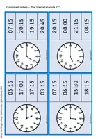 Vorschau - Mal- und Bastelvorlagen - Uhr - Uhrzeit - Klammerkarten - Freiarbeit - Seite 3