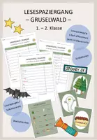Vorschau - Arbeitsblätter - Lesespaziergang 1./2. Klasse : Gruselwald - Deckblatt