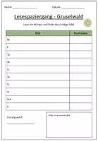 Vorschau - Arbeitsblätter - Lesespaziergang 1./2. Klasse : Gruselwald - Seite 2
