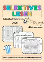 Vorschau - Arbeitsblätter - selektives Lesen FußballWM Komplettpaket - Deckblatt