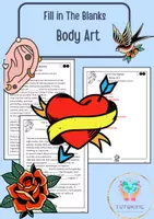 Vorschau - Arbeitsblätter - Fill in the Blanks - Body Art - Deckblatt