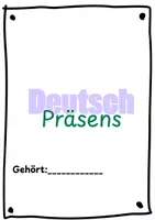 Vorschau - Arbeitsblätter - Präsens - Deckblatt