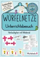 Vorschau - Stundenentwürfe - Würfelnetze Unterrichtsbesuch mit Verlaufsplan - Deckblatt
