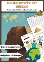 Vorschau - Arbeitsblätter - Weltkulturerbe der UNESCO: Schutz, Kriterien & Kulturerbe - Deckblatt