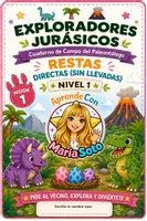 Vista previa - Unidades / Secuencias / Situaciones de Aprendizaje - 🦖 Exploradores Jurásicos – Nivel 1: Cuaderno matemático gamificado con temática de dinosaurios para 1.º de Primaria. - Portada
