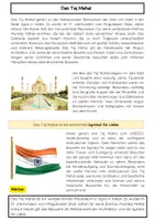 Vorschau - Arbeitsblätter - Das Taj Mahal: Geschichte, Architektur & Indien - Seite 1