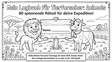 Vorschau - Arbeitsblätter - Englisch Tiere Quiz Klasse 3-4 PLUS Lernposter - Seite 1