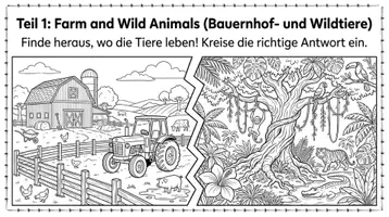 Vorschau - Arbeitsblätter - Englisch Tiere Quiz Klasse 3-4 PLUS Lernposter - Seite 2