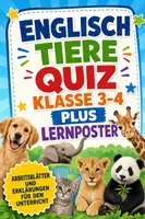 Vorschau - Arbeitsblätter - Englisch Tiere Quiz Klasse 3-4 PLUS Lernposter - Deckblatt