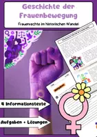 Vorschau - Arbeitsblätter - Geschichte der Frauenbewegung: Wahlrecht & Gleichberechtigung - Deckblatt