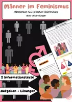 Vorschau - Arbeitsblätter - Männer im Feminismus: Gleichberechtigung & Rollenbilder - Deckblatt