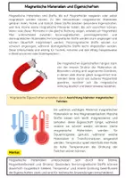 Vorschau - Arbeitsblätter - Magnetische Materialien und Eigenschaften - Seite 1