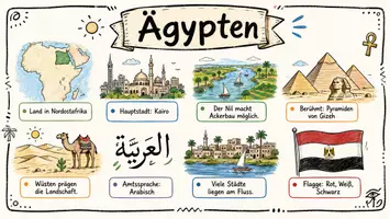 Vorschau - Arbeitsblätter - Arbeitsblätter zum Thema "Ägypten" + Lösung & MP3 + Mindmap + Infografik - Seite 1