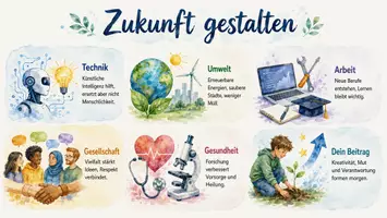 Vorschau - Arbeitsblätter - Arbeitsblatt "Zukunft" + Onlineübung & MP3 + Infografik - Seite 2