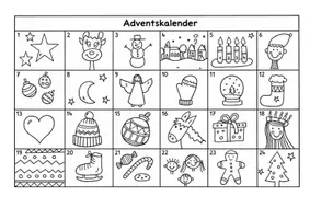 Vorschau - Mal- und Bastelvorlagen - Adventskalender zum Ausmalen - Seite 2