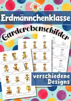 Vorschau - Poster - Erdmännchenklasse - Garderobenschilder (Klassentier) - Deckblatt