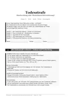 Vorschau - Arbeitsblätter - Todesstrafe, Abschreckung, Menschenrechtsverletzung, Klasse 10 | Vergeltung, Resozialisierung, Straftheorien | Kant, Camus, Utilitarismus, Menschenwürde | Fehlurteil | Vorbereitung Klassenarbeit | sofort einsetzbar - Deckblatt