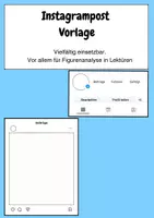 Vorschau - Arbeitsblätter - Vorlage Instagramprofil (Kopf und Beitrag) - Deckblatt