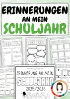 Vorschau - Arbeitsblätter - Schuljahresende - Erinnerung - Abschiedsgeschenk - letzte Schulwoche - Deckblatt